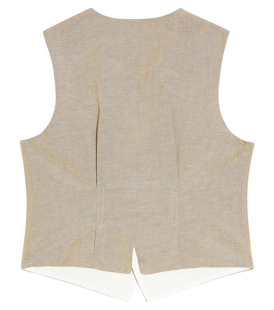 Angus cotton and linen vest