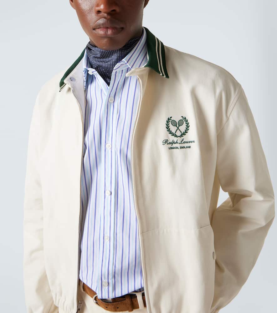 Cotton and cashmere bomber jacket