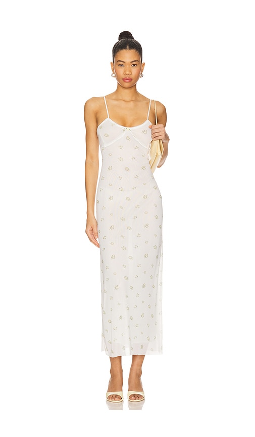 Milkwhite Lingerie Long Mesh Dress in Ivory.  XL. Also in L, M