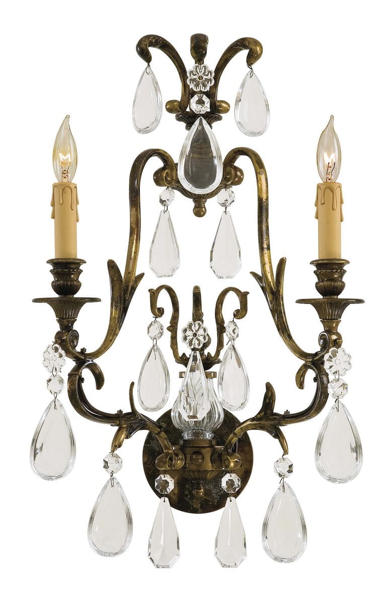 Metropolitan European 2-Lt Wall Sconce in Oxidized Bra