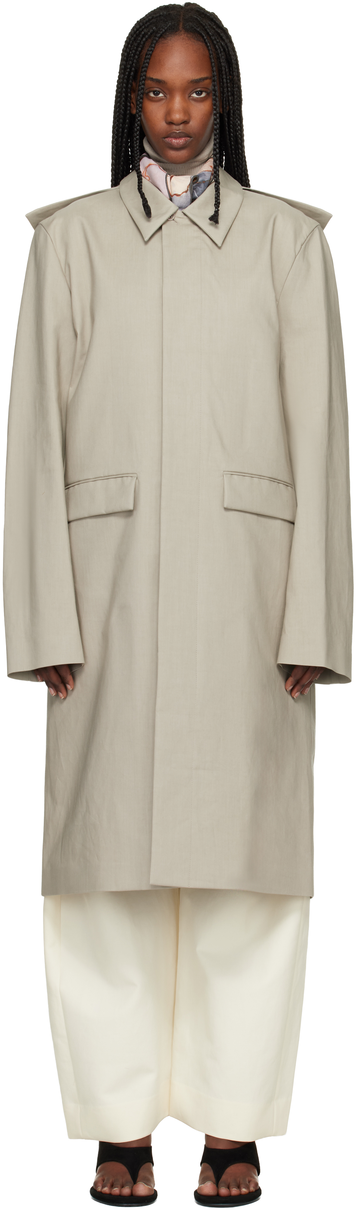 Green Cotton Bonded Coat
