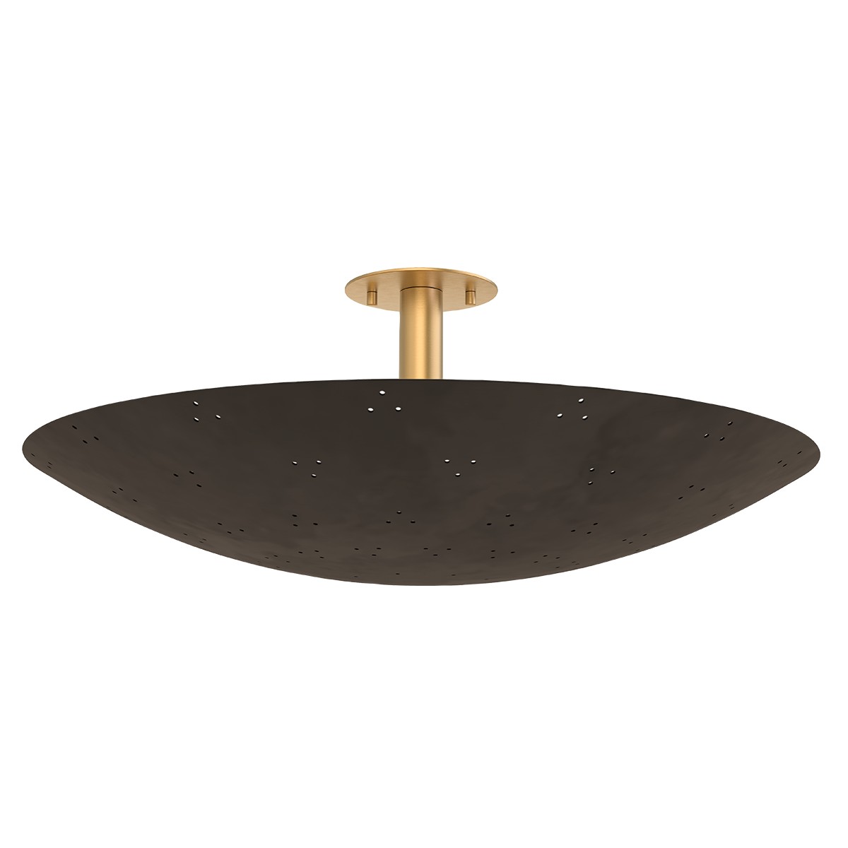 Vintage Brass Bronze Flush Mount from the Bern Collection