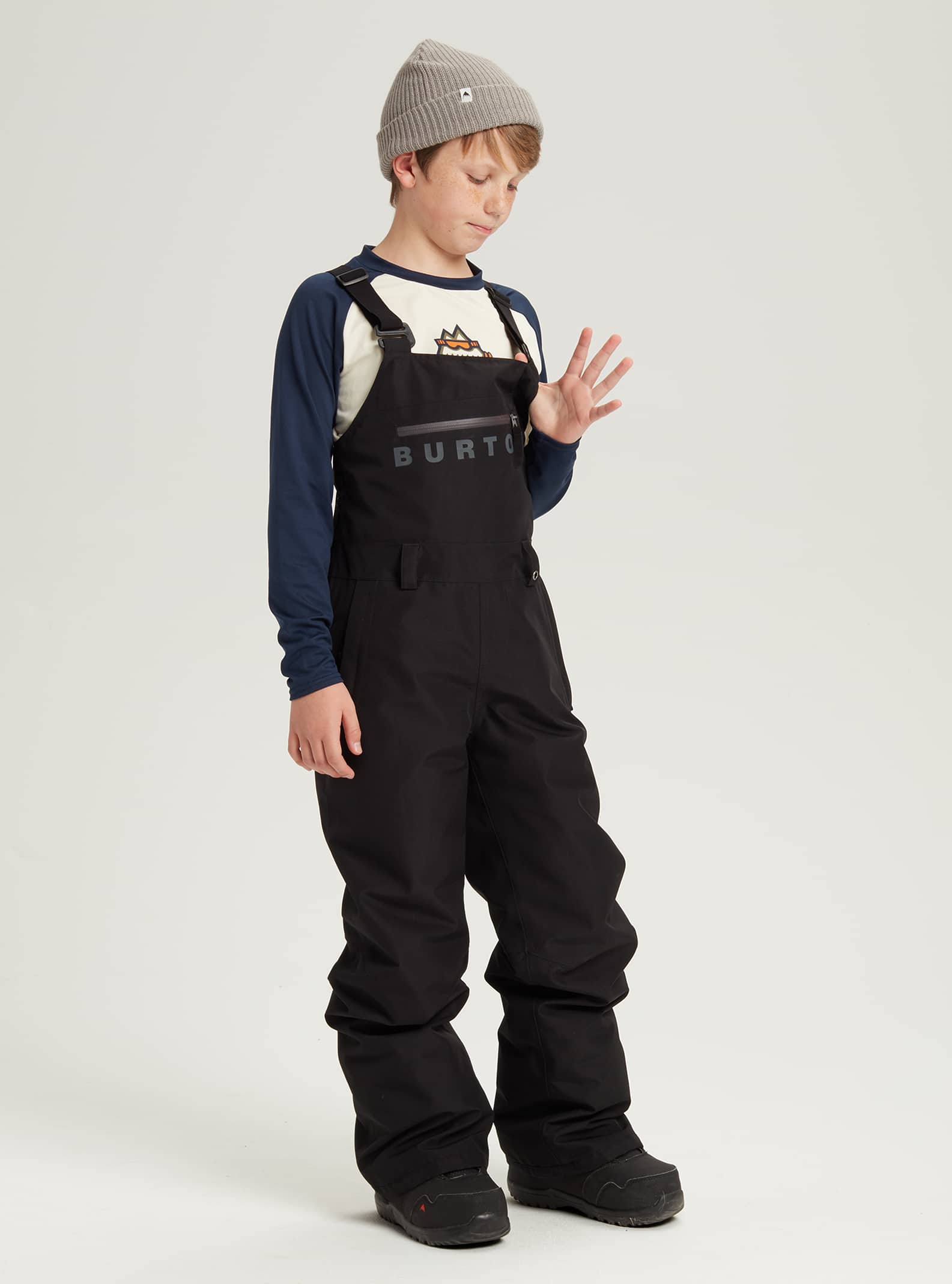 Burton Kids' Stark GORE-TEX 2L Bib Pants, True Black, S