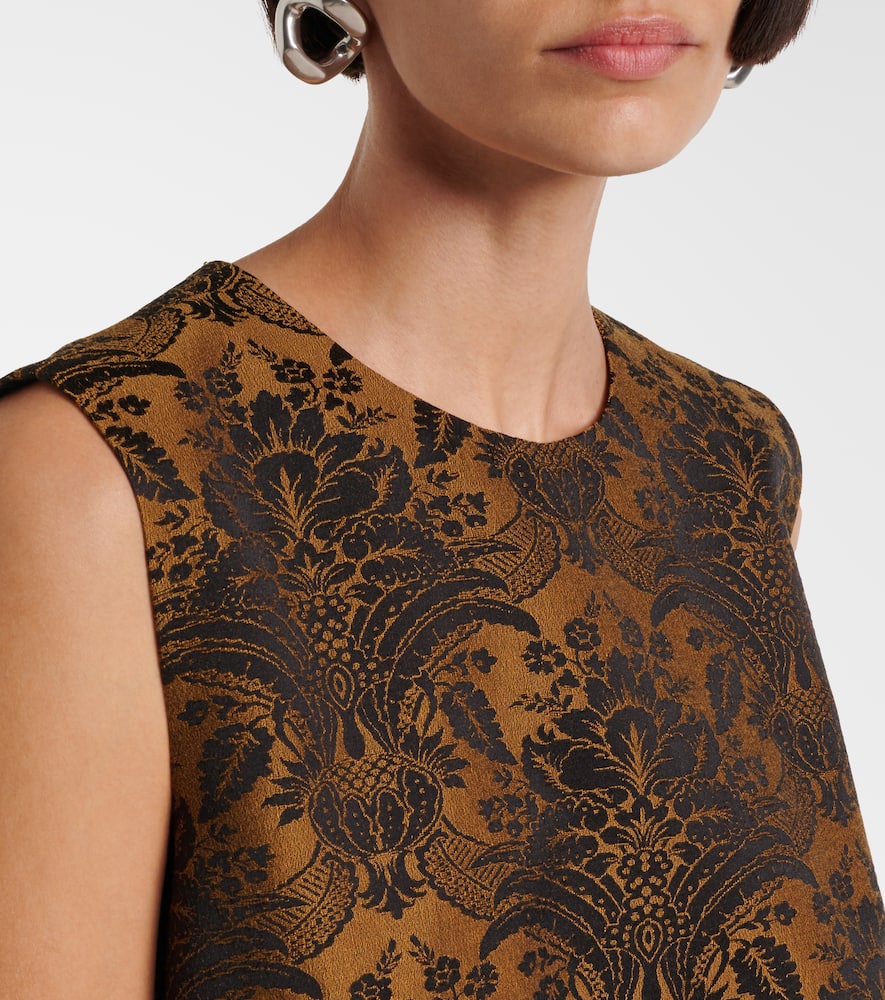 Romania jacquard wool-blend minidress
