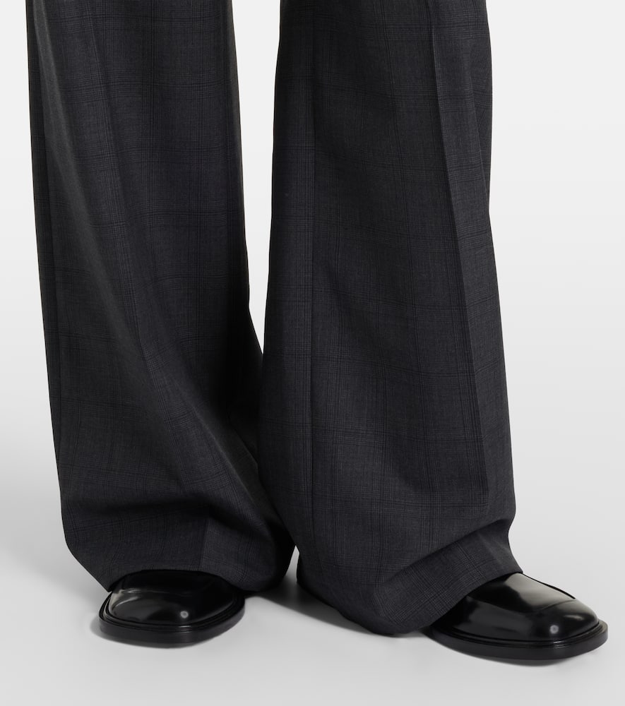 Brickell plaid wide-leg pants
