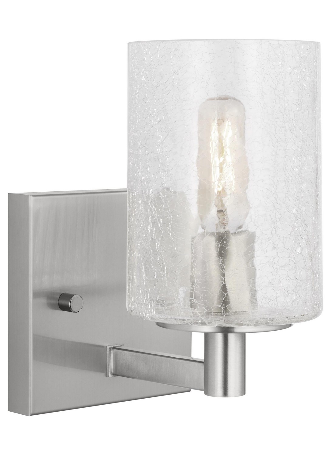 Brushed Steel Wall Bathroom Vanity Light Sconce from the Parker Collection