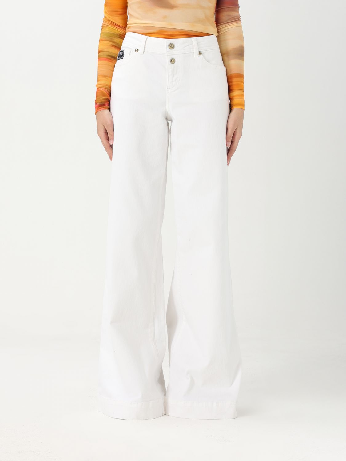 Logo-lettering jeans - White