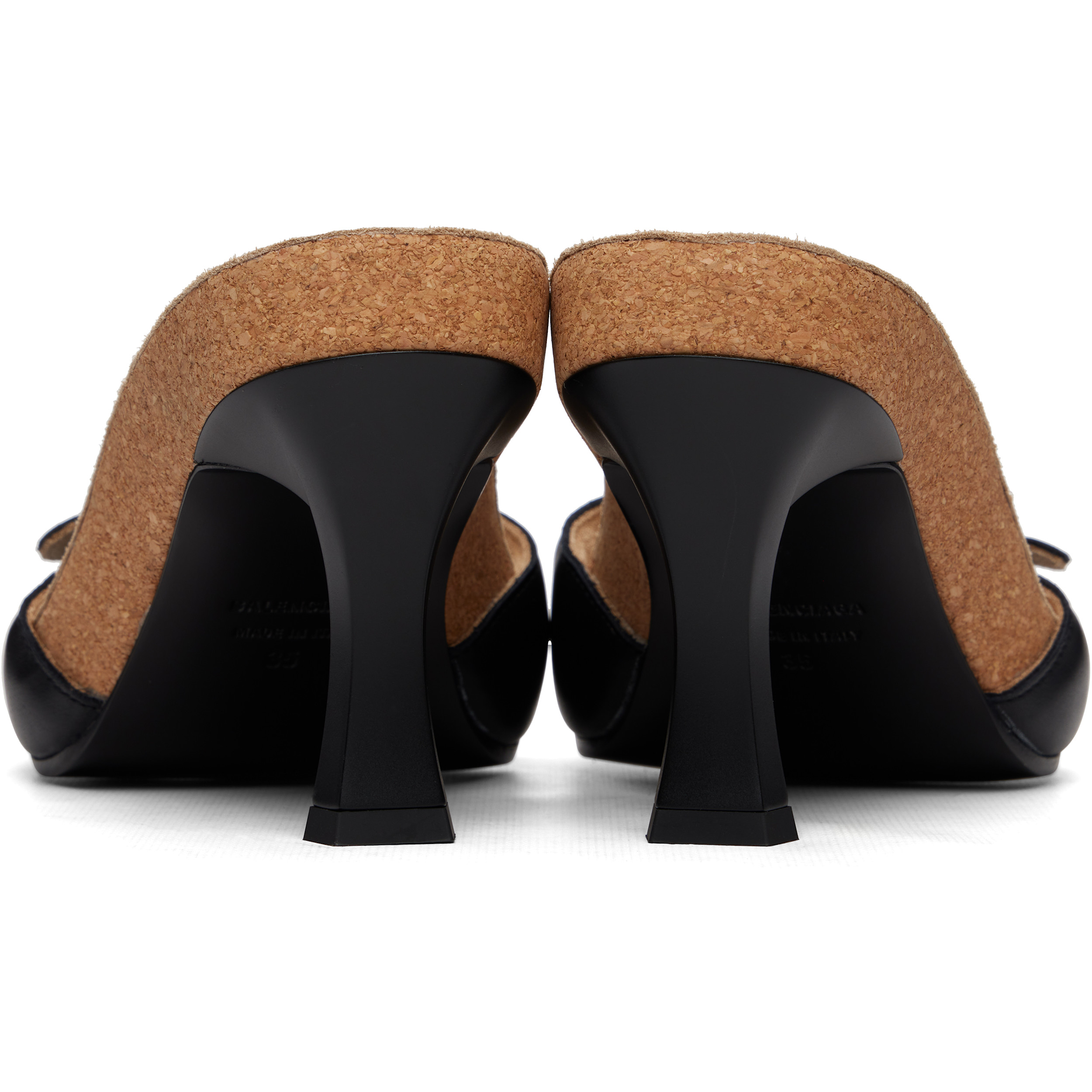 Black Scholl Edition Calfskin Heeled Sandals