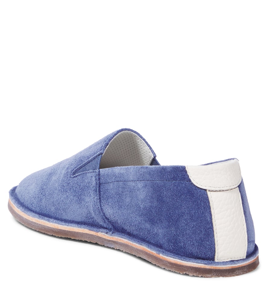 Suede slip-on shoes