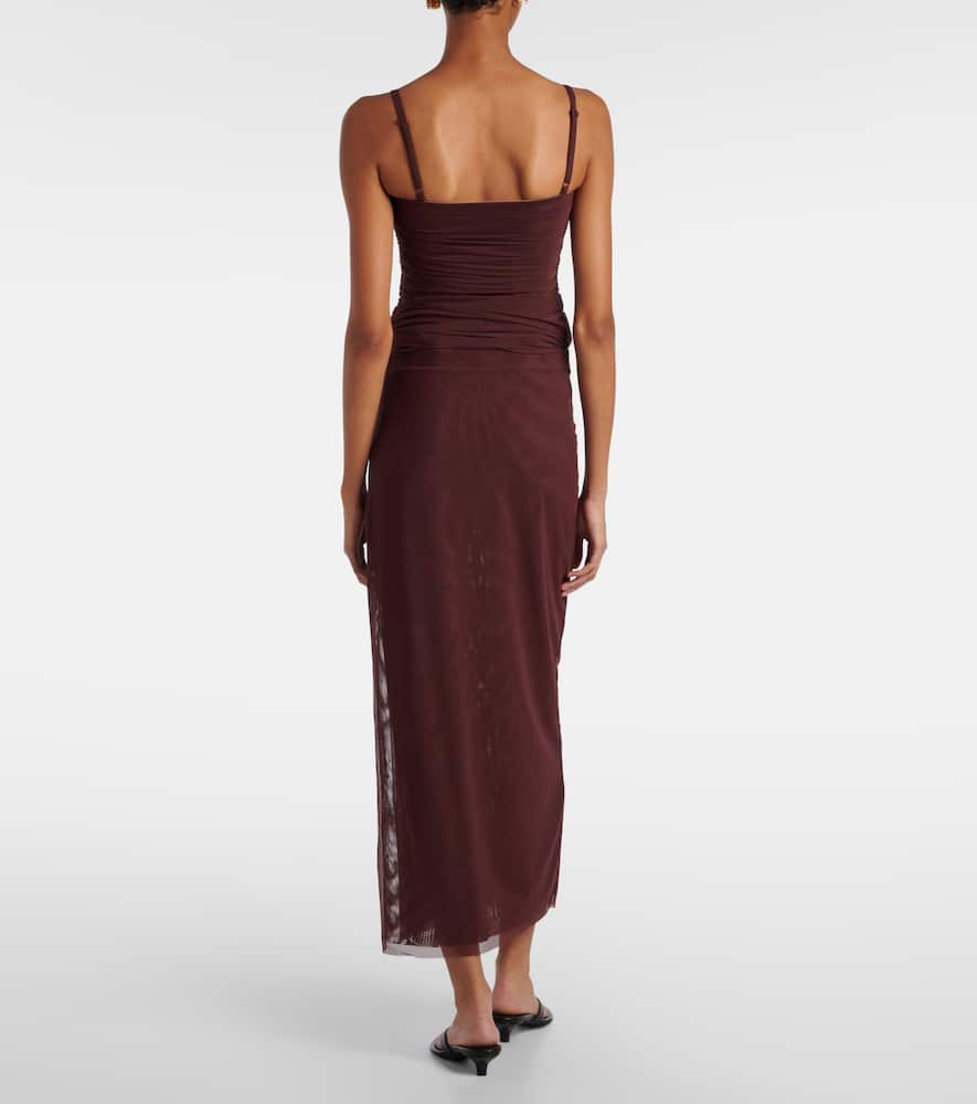 High-rise jersey midi skirt
