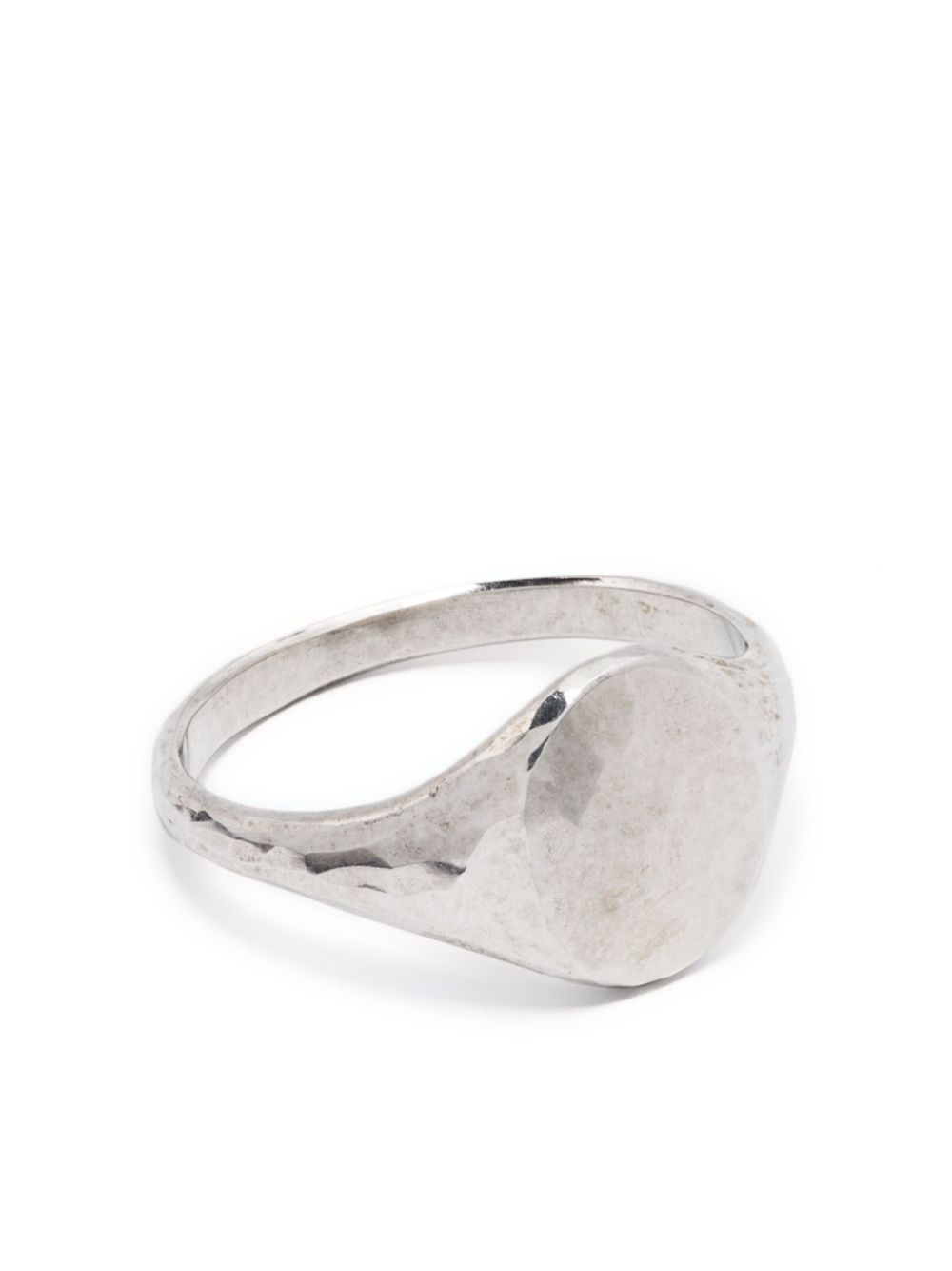 Circular-design polished-finish ring - Silver