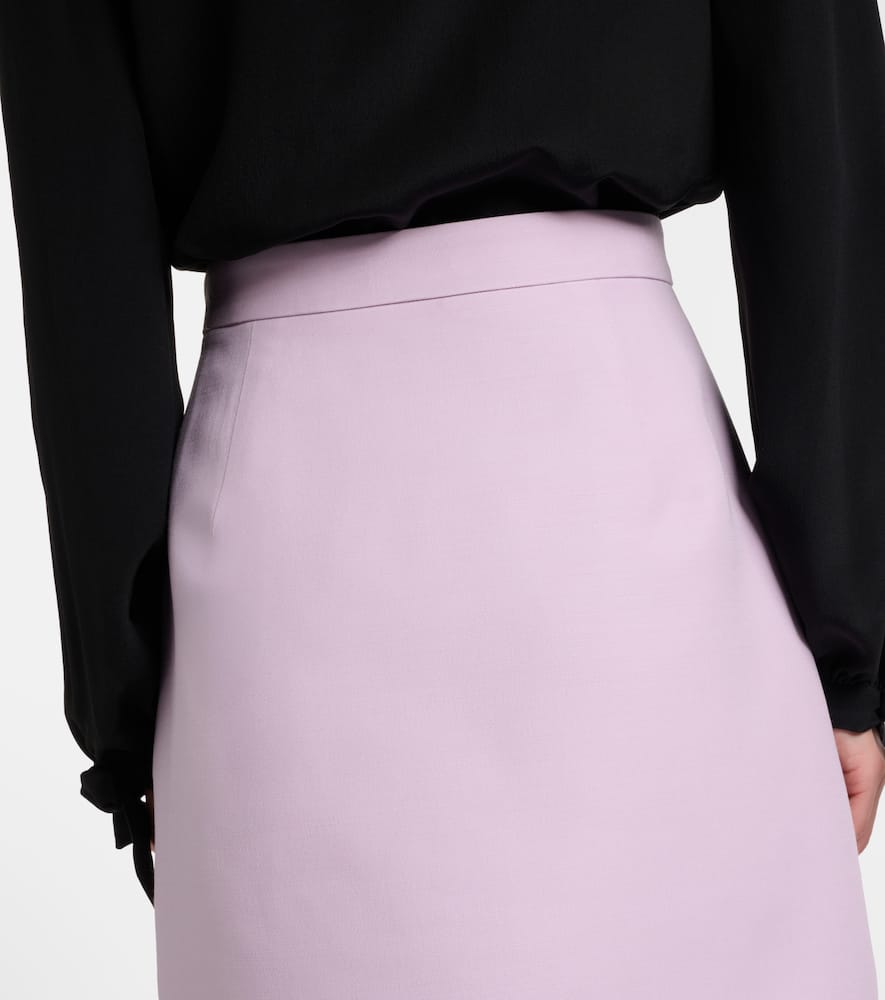 Wool and silk Crepe Couture miniskirt