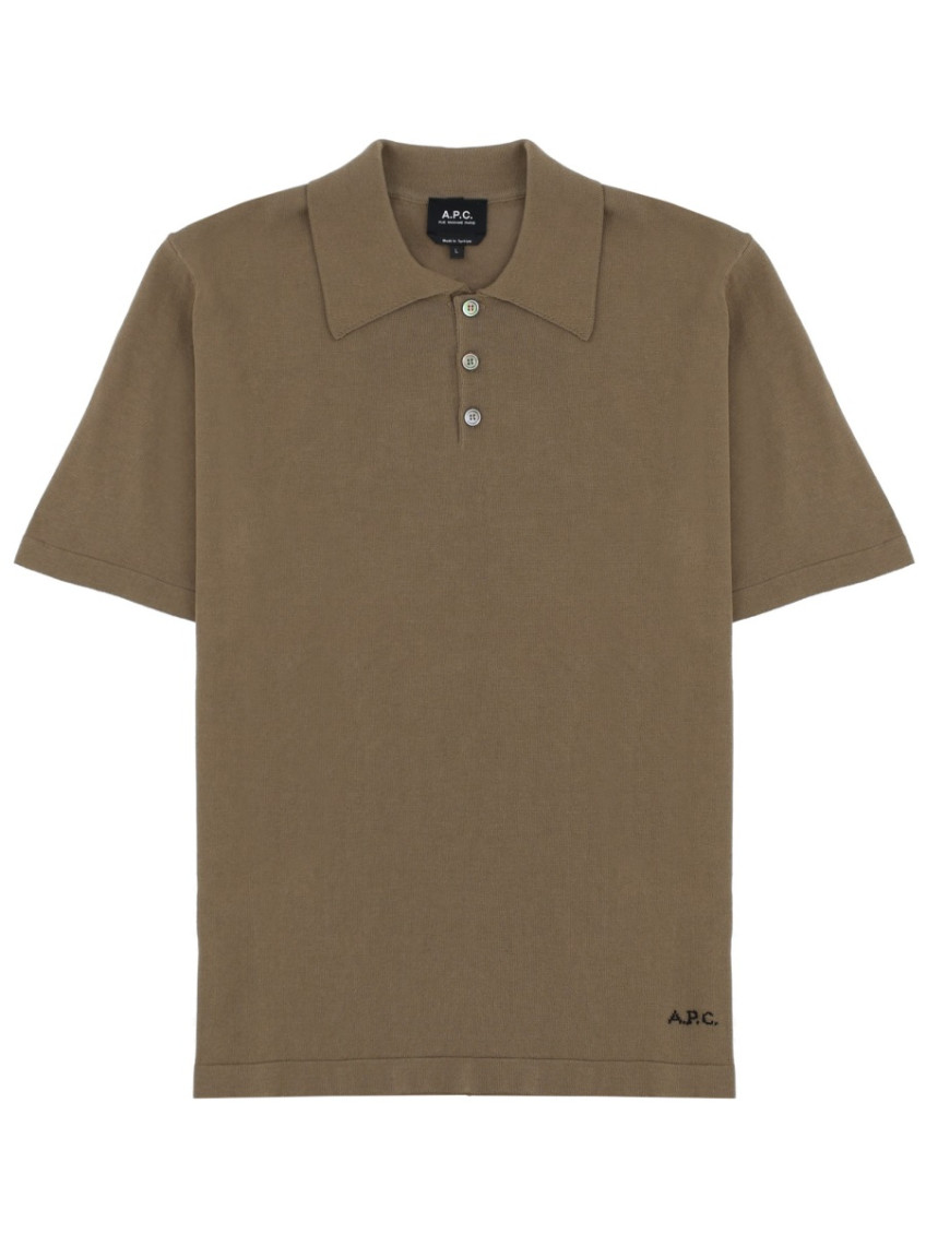 A.P.C. - cotton logo polo shirt