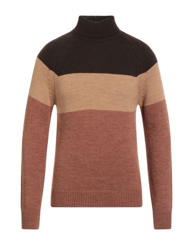 Man Turtleneck Dark brown Size 36 Wool, Acrylic, Alpaca wool