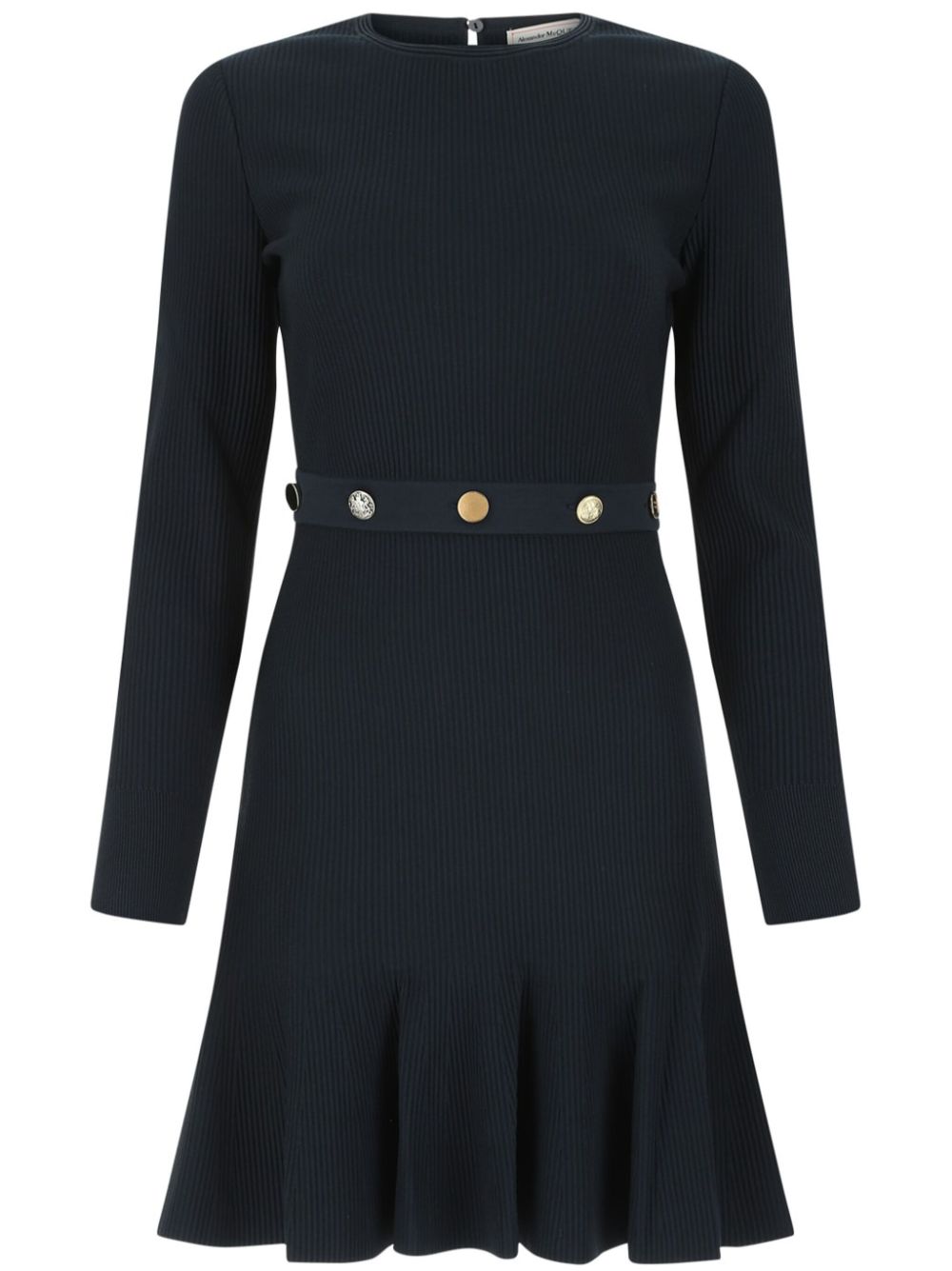 Ribbed-knit mini dress - Blue