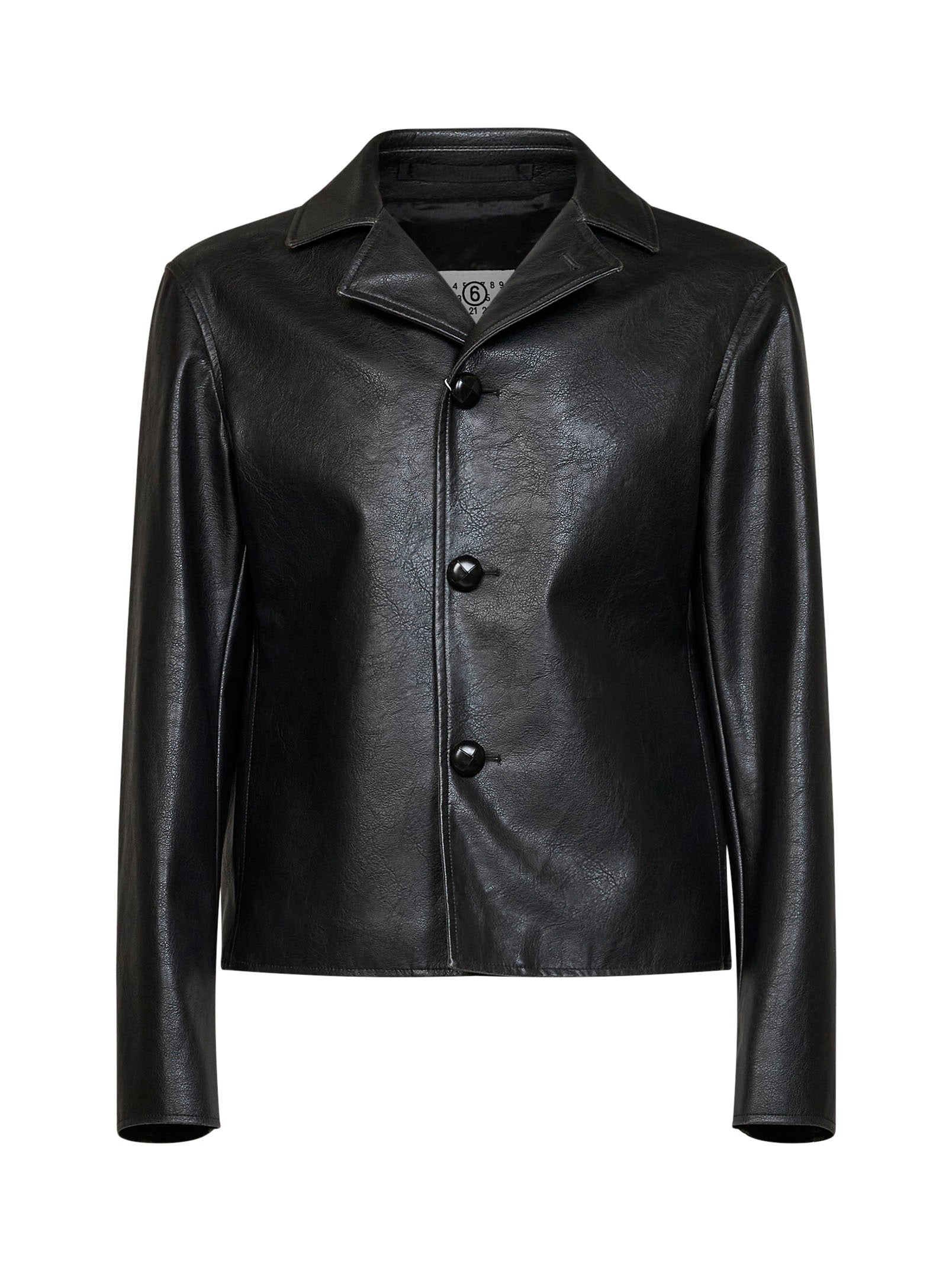 Faux Leather Jacket — Black