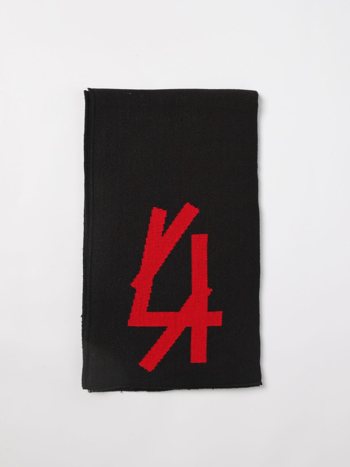 Logo-jacquard scarf - Black