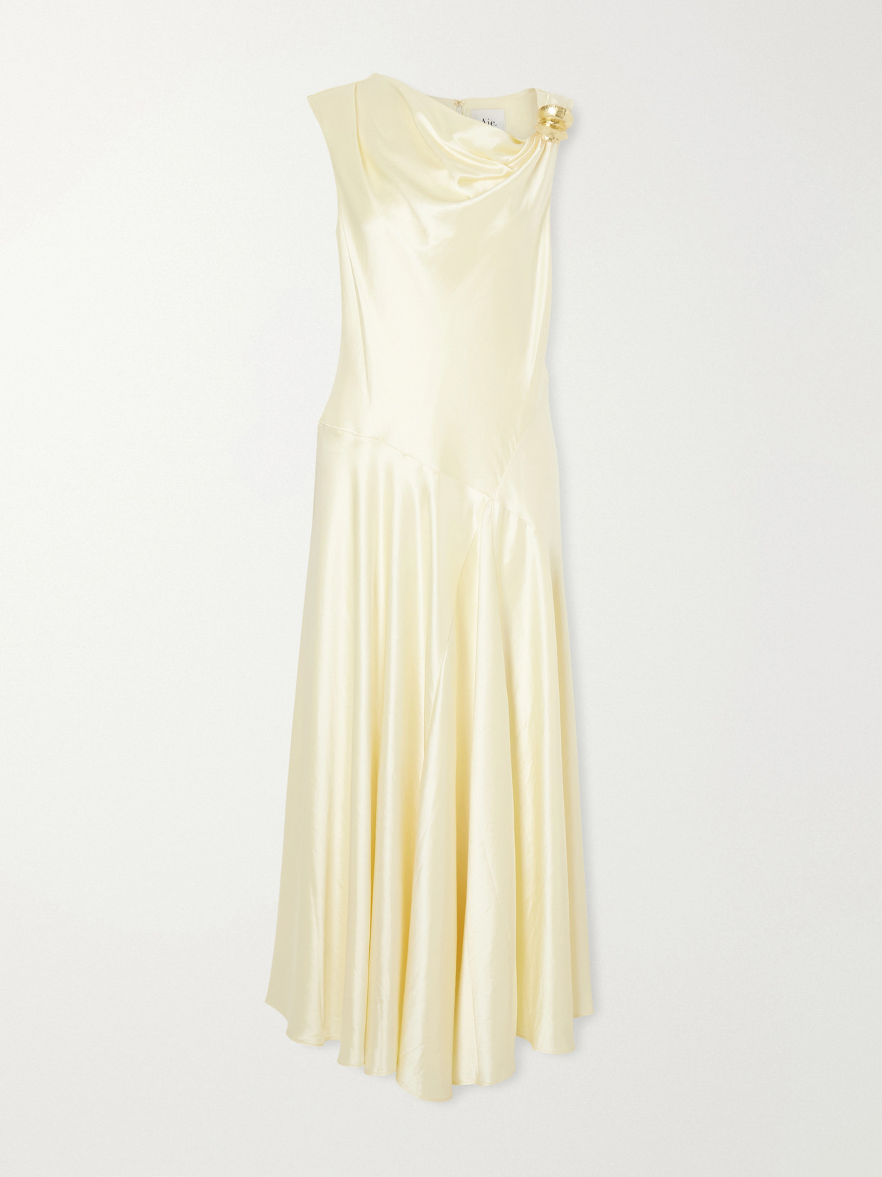 Siren Embellished Satin Maxi Dress
