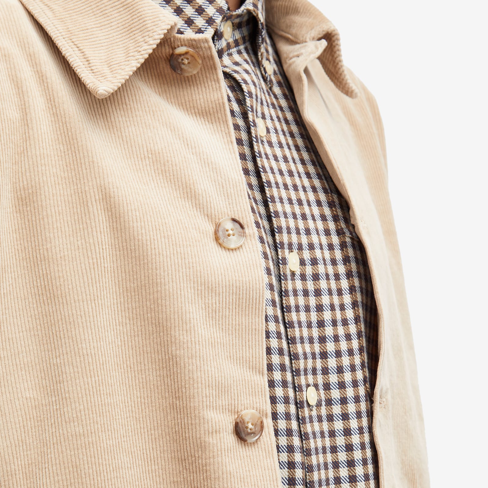 Men's Zander Corduroy Coaches Jacket in White Pepper