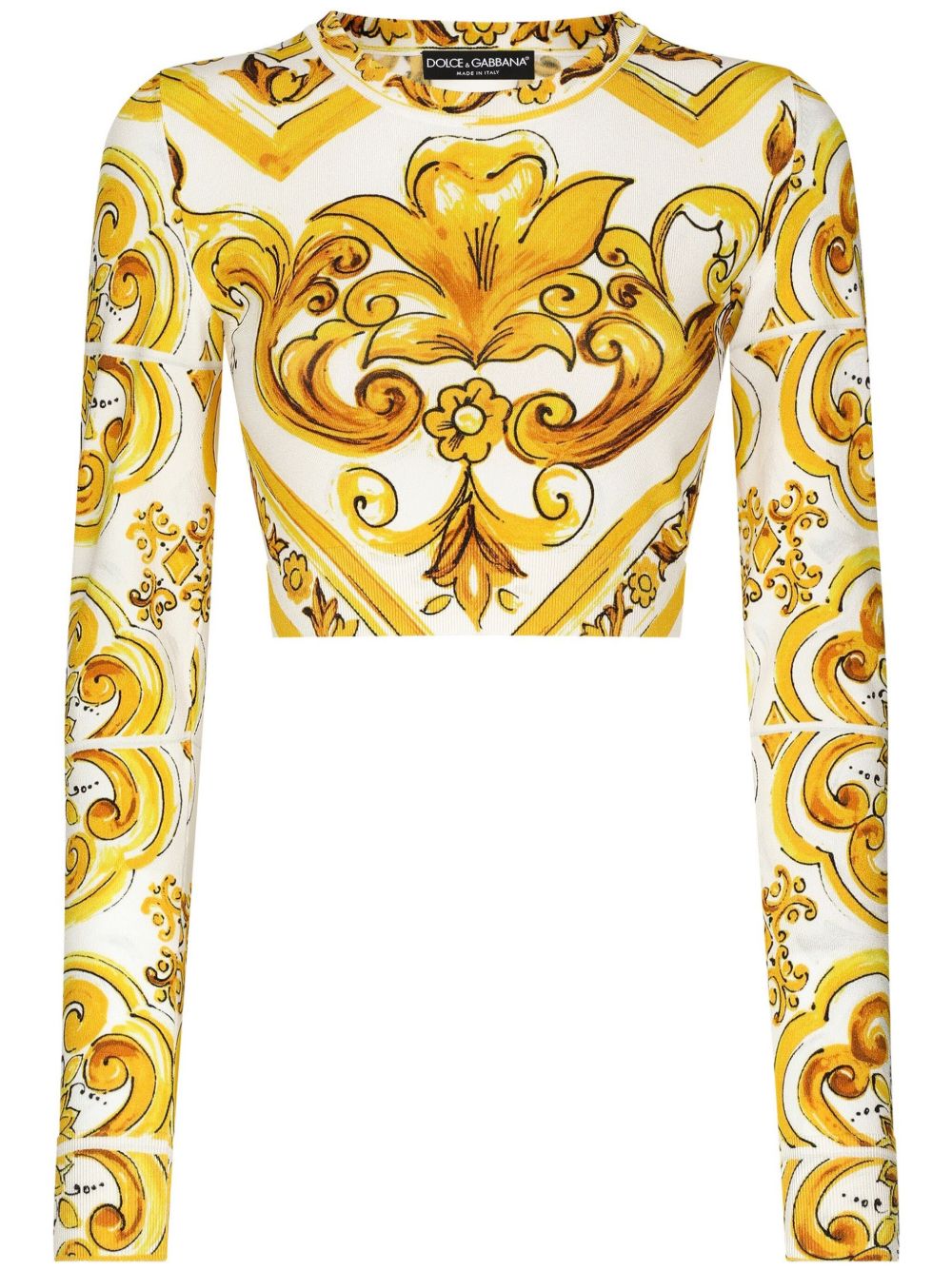 Dolce & Gabbana Majolica knit top - Yellow