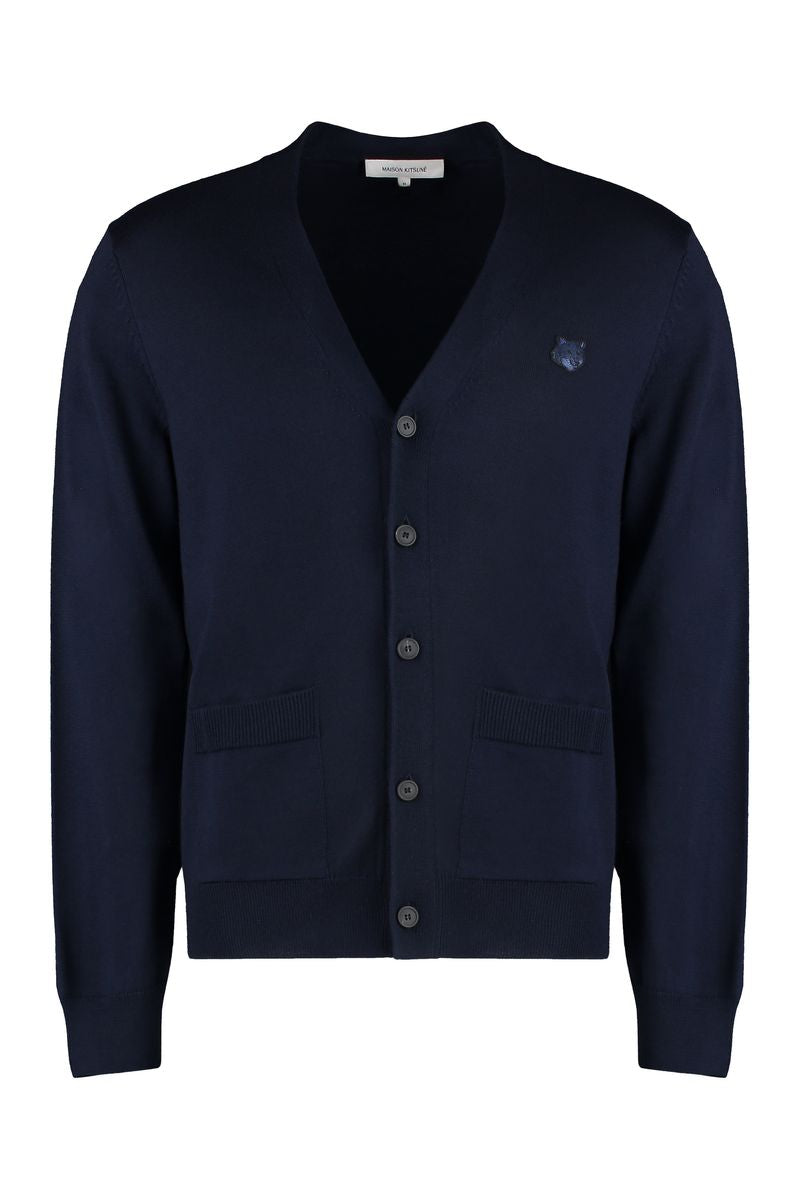 Bold Fox Head Wool Cardigan