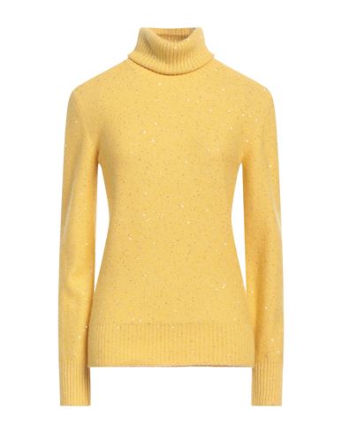 Fabiana Filippi Woman Turtleneck Marigold Size 4 Virgin Wool, Silk, Cashmere, Alpaca wool, Polyester