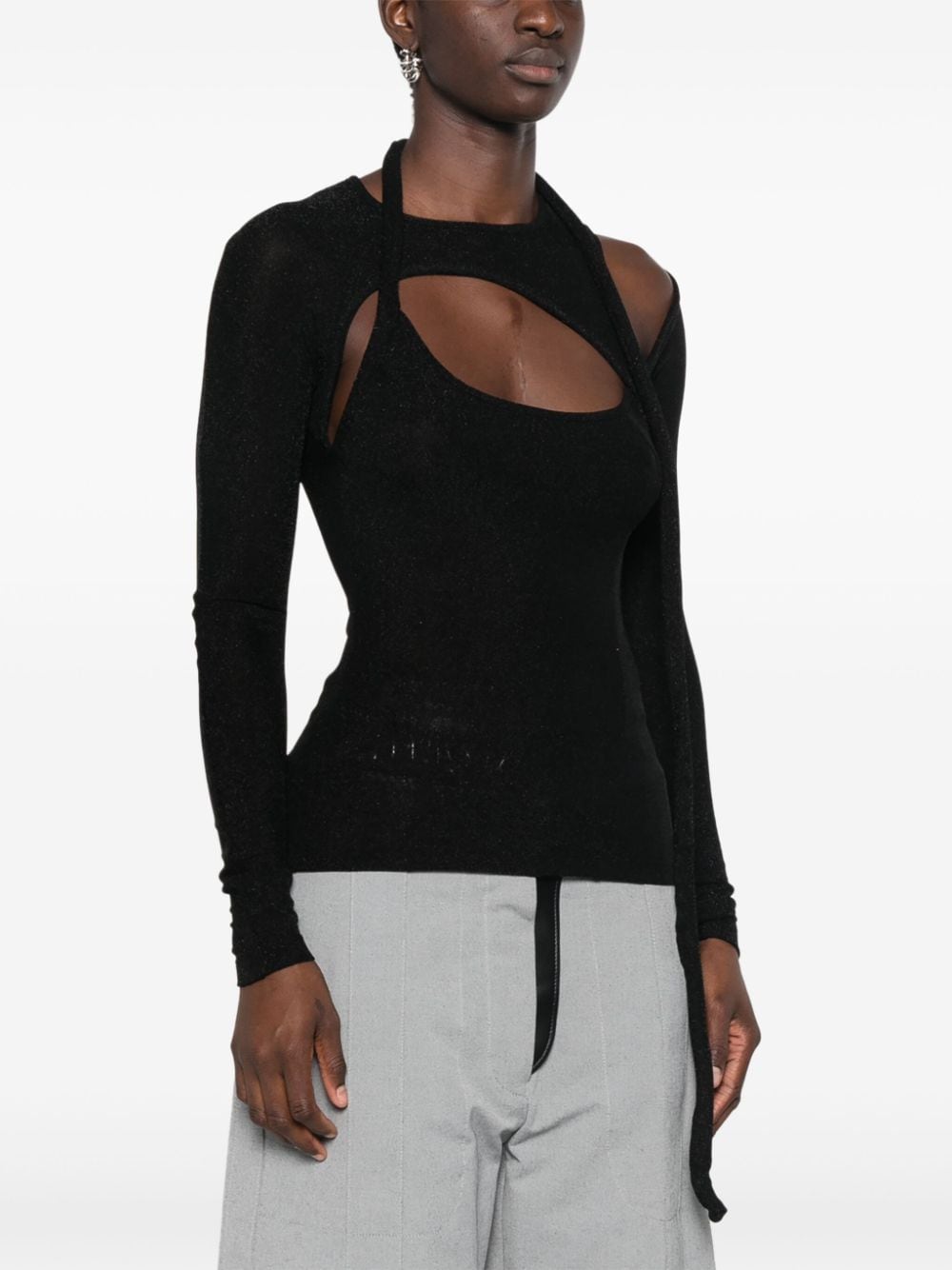 Lamé top - Black