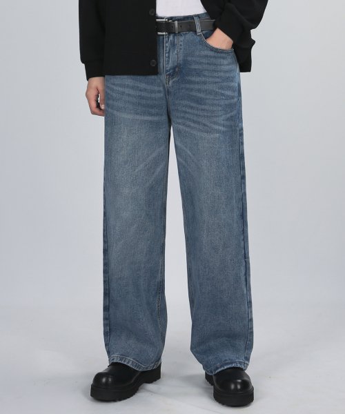 HALF BANDING WIDE DENIM