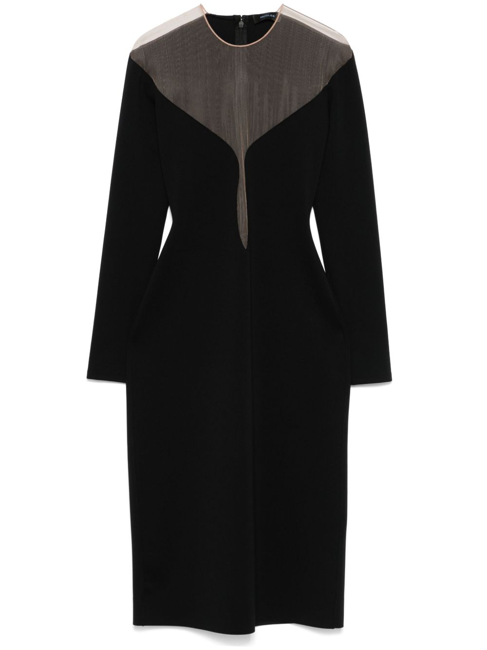 Double-layer midi dress - Black