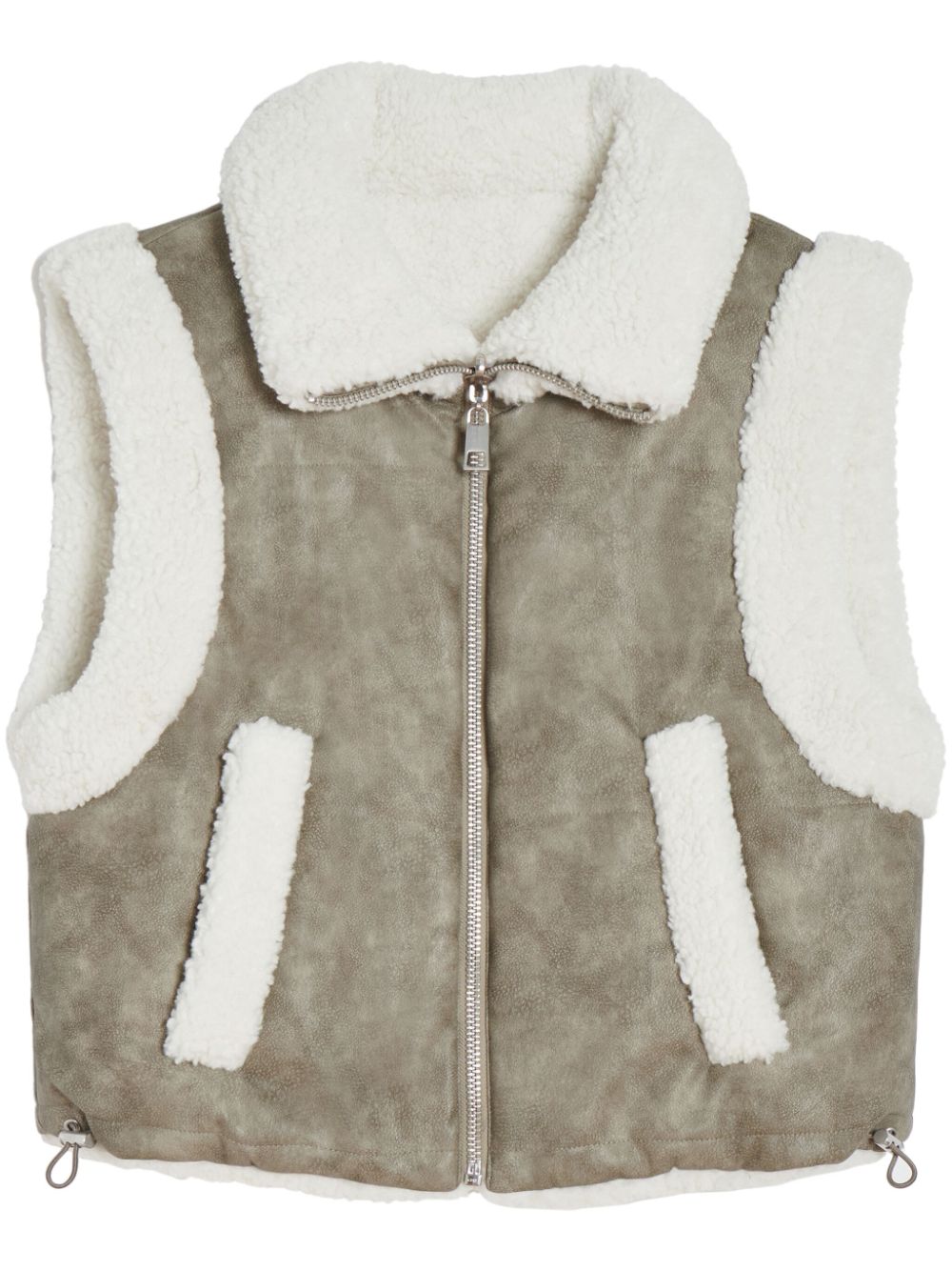 Alex faux-fur gilet - Neutrals