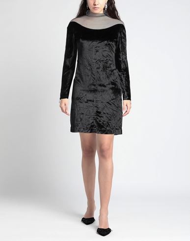 Woman Mini dress Black Size 6 Rayon, Silk, Nylon