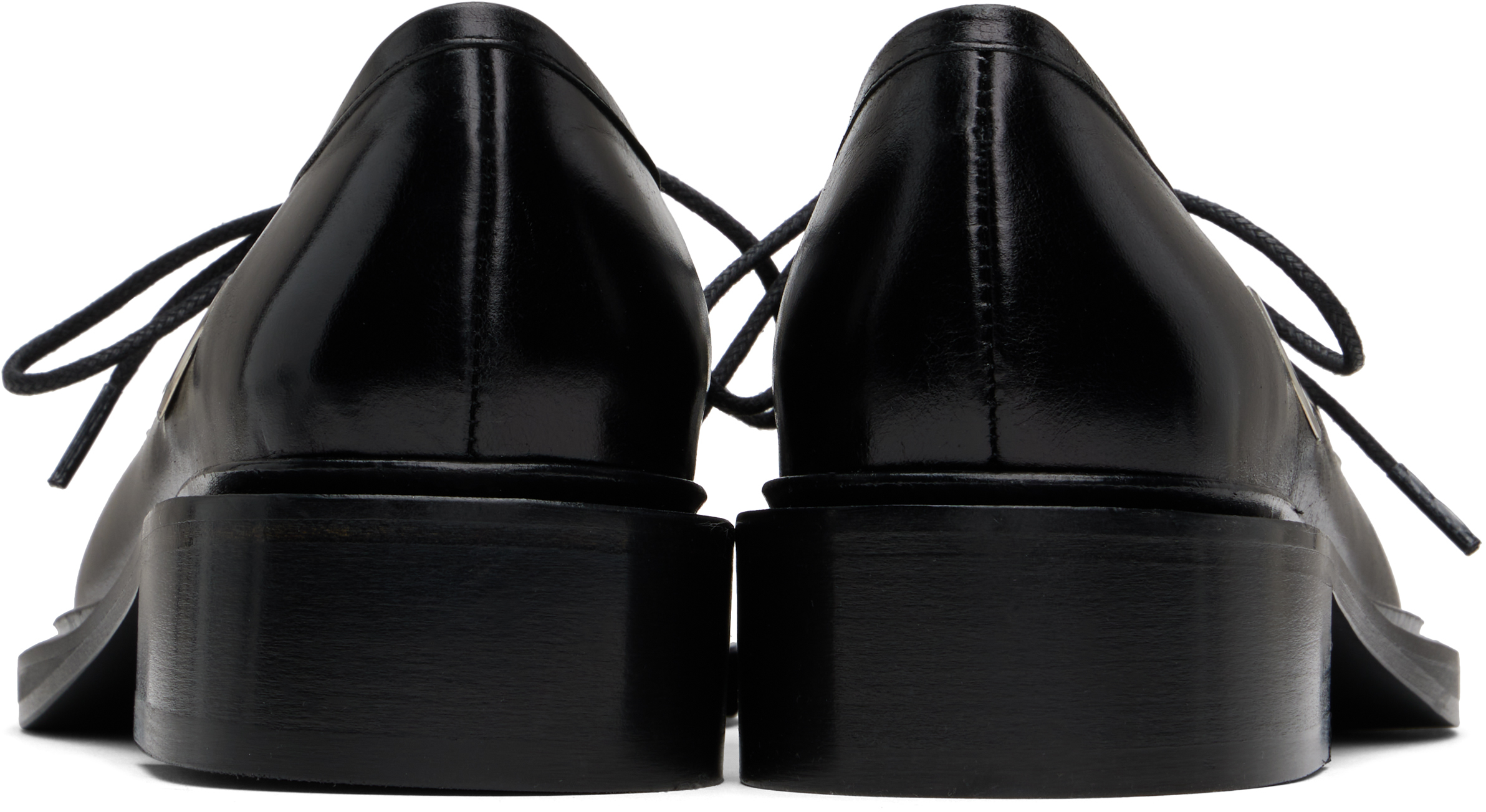 Nicole Saldaña Black Fabiana Eyelet Loafers