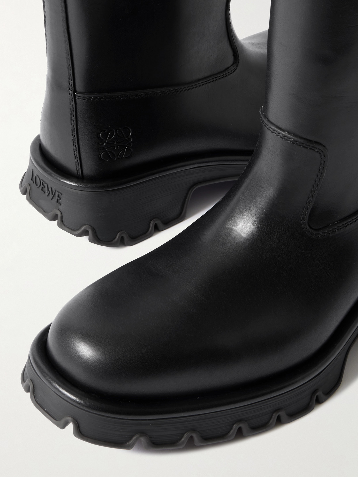 Bobby Leather Ankle Boots - Black