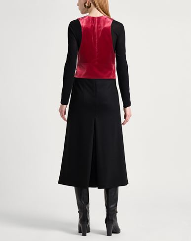Woman Tailored Vest Brick Size M Polyester, Elastane