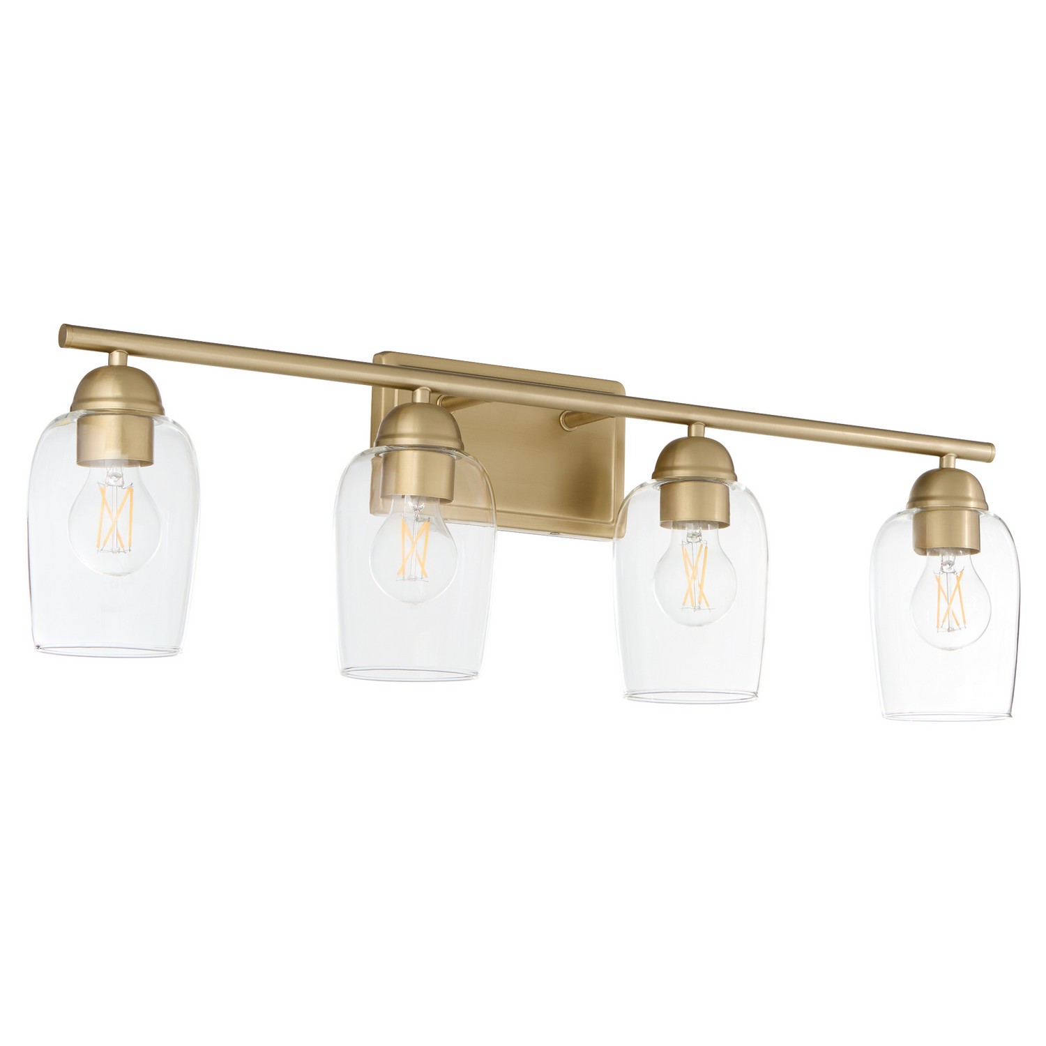 Aged Brass Bathroom Vanity Light from the Wallinger Collection