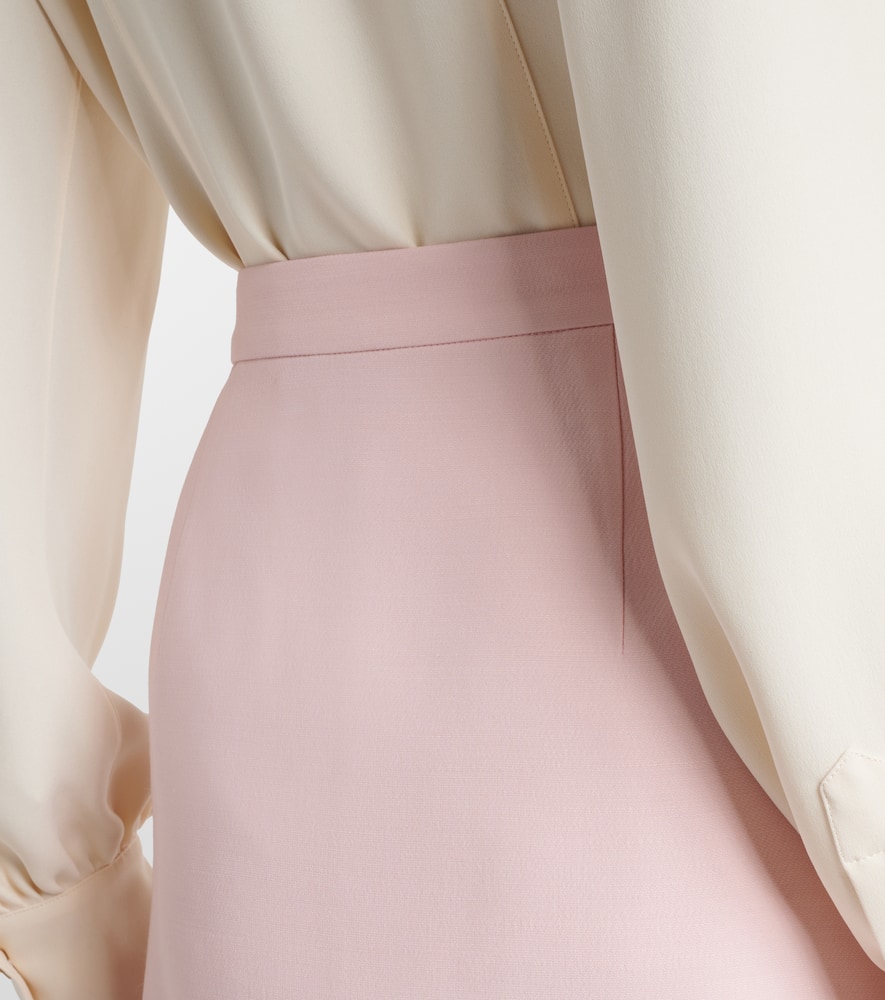 Crepe Couture feather-trimmed miniskirt