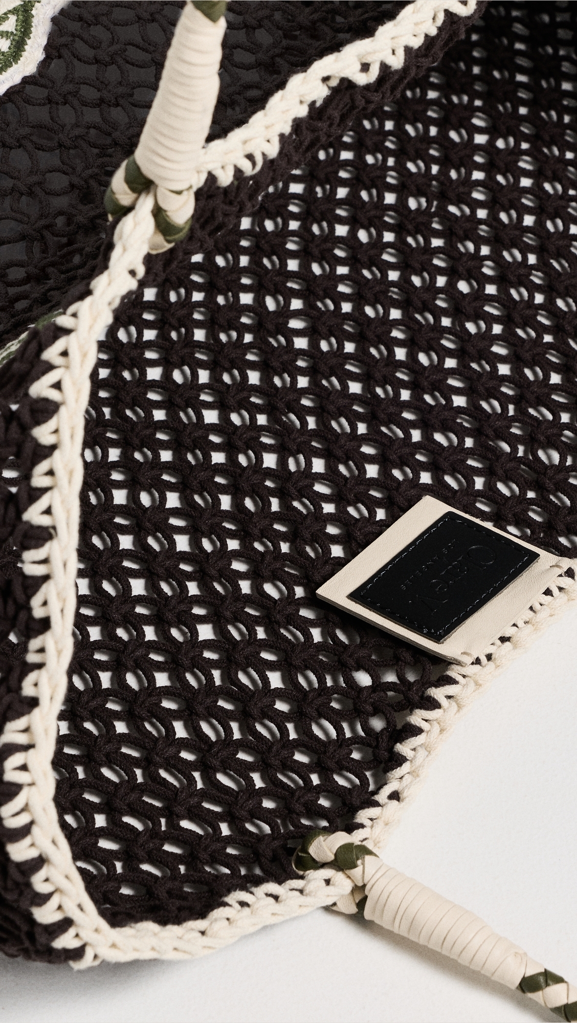 Lete Macrame Tote Bag Chocolate One Size