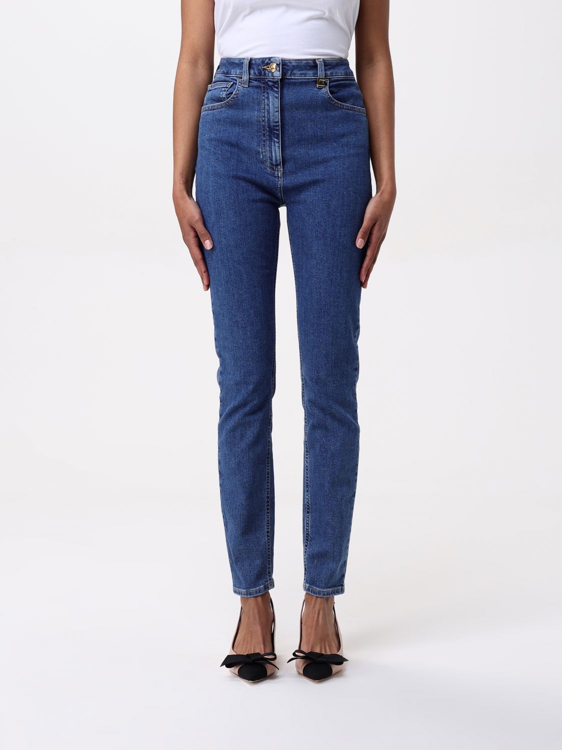 Jeans Woman color Gnawed Blue