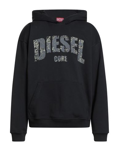 Man Sweatshirt Black Size S Cotton, Polyester, Elastane