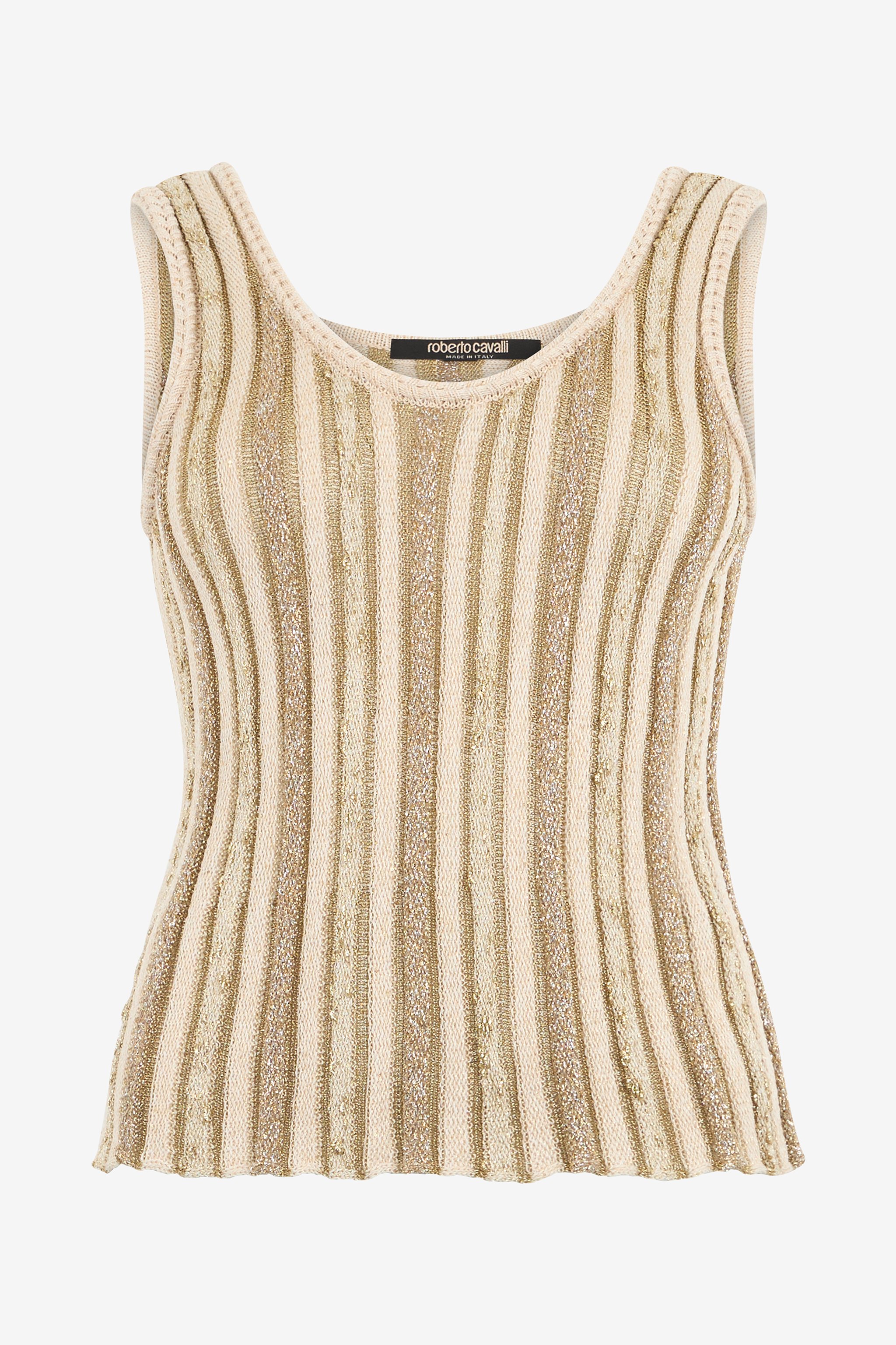 Striped Lurex Knit Top