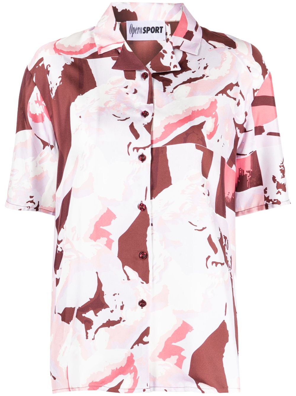 Graphic-print silk shirt - Purple