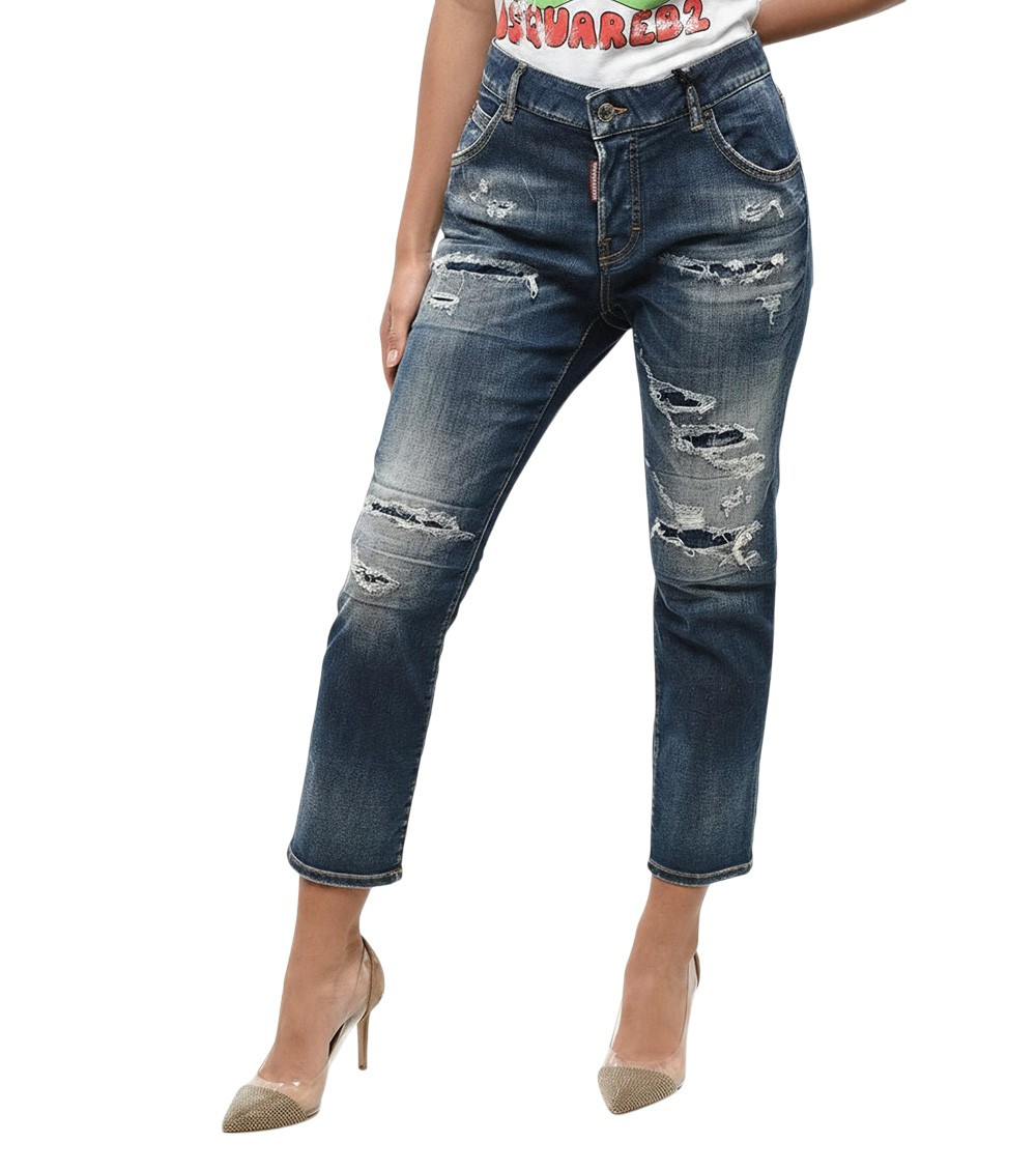 S.s. Medium Ripped Wash Cool Girl Cropped Jeans