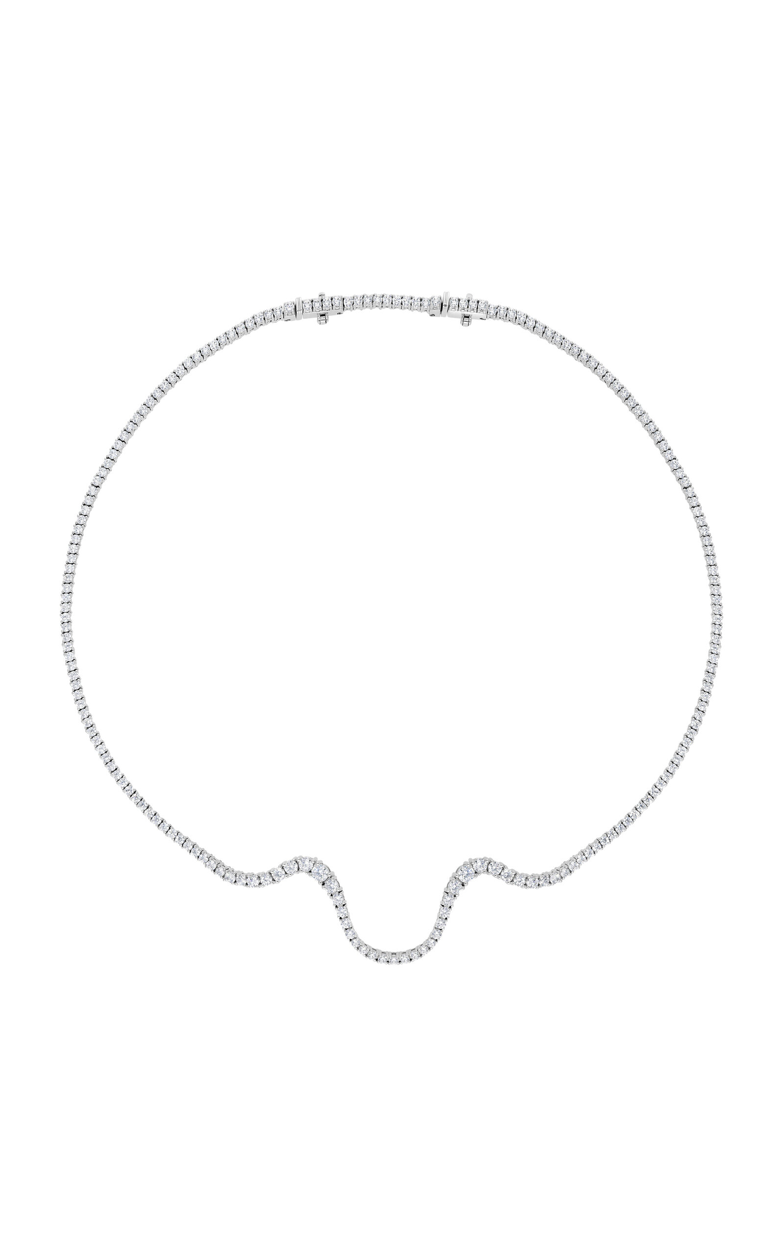 Radiant 18K White Gold Diamond Necklace
