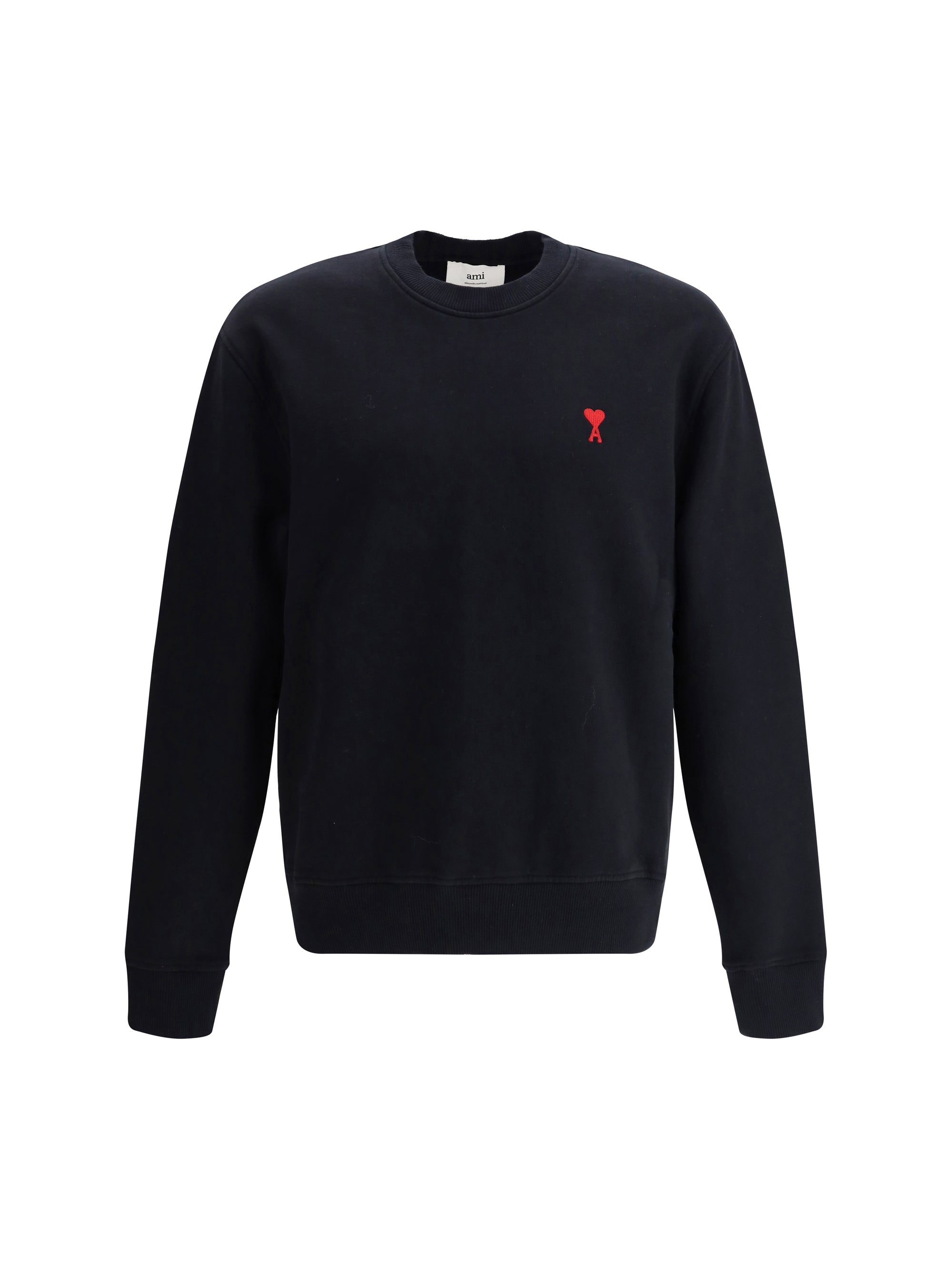 Logo-Embroidered Cotton Sweatshirt — Black