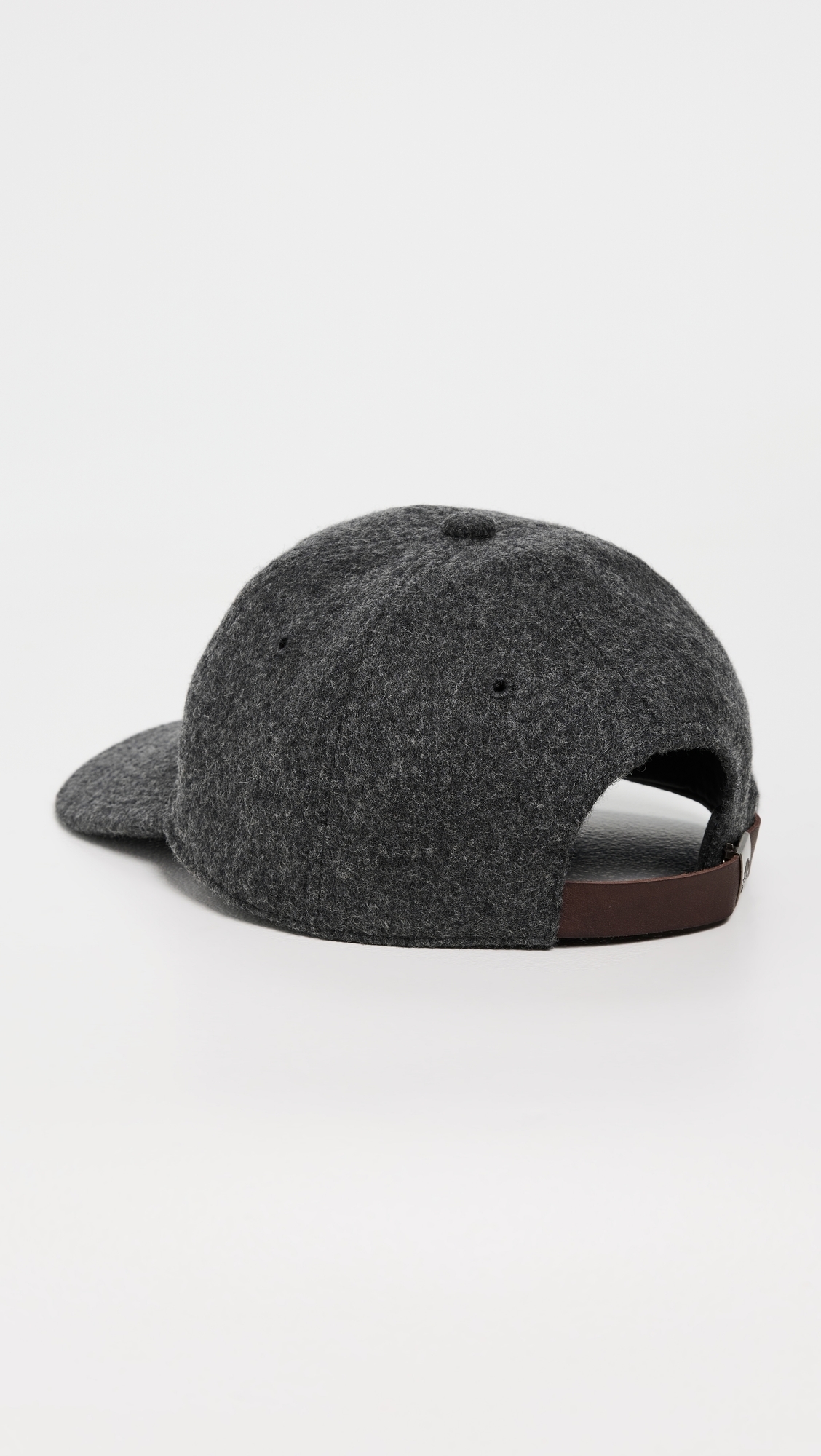 Wool Baseball Cap Grey One Size