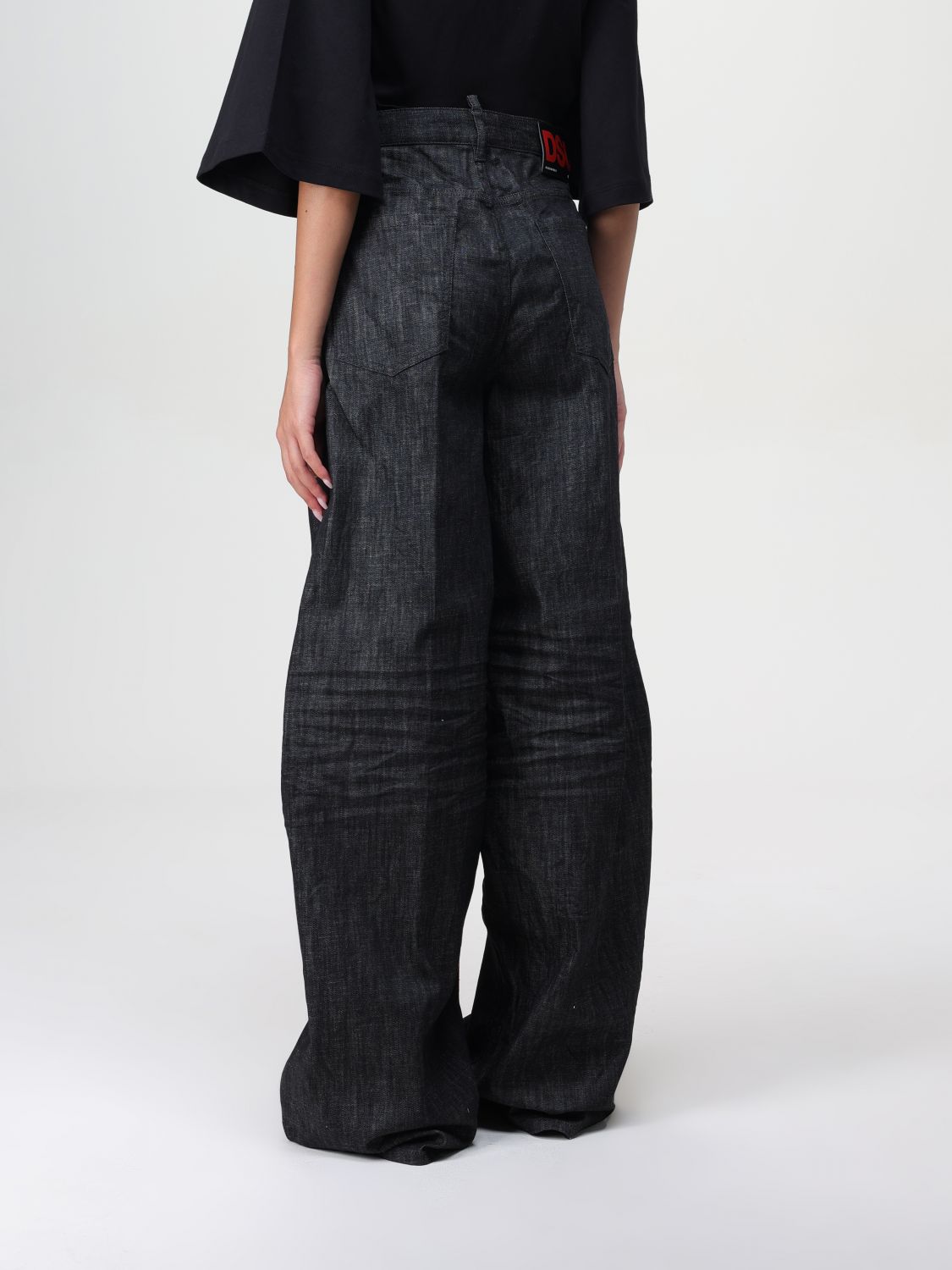 Traveller mid-rise wide-leg jeans - Black