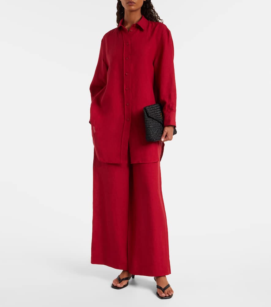 Select linen wide-leg pants