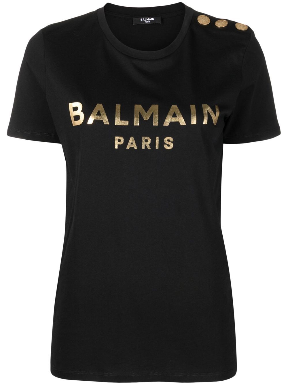 Metallic-logo T-shirt - White