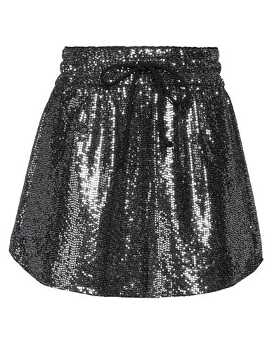 Woman Shorts & Bermuda Shorts Black Size 25 Polyamide, Metallic fiber, Elastane