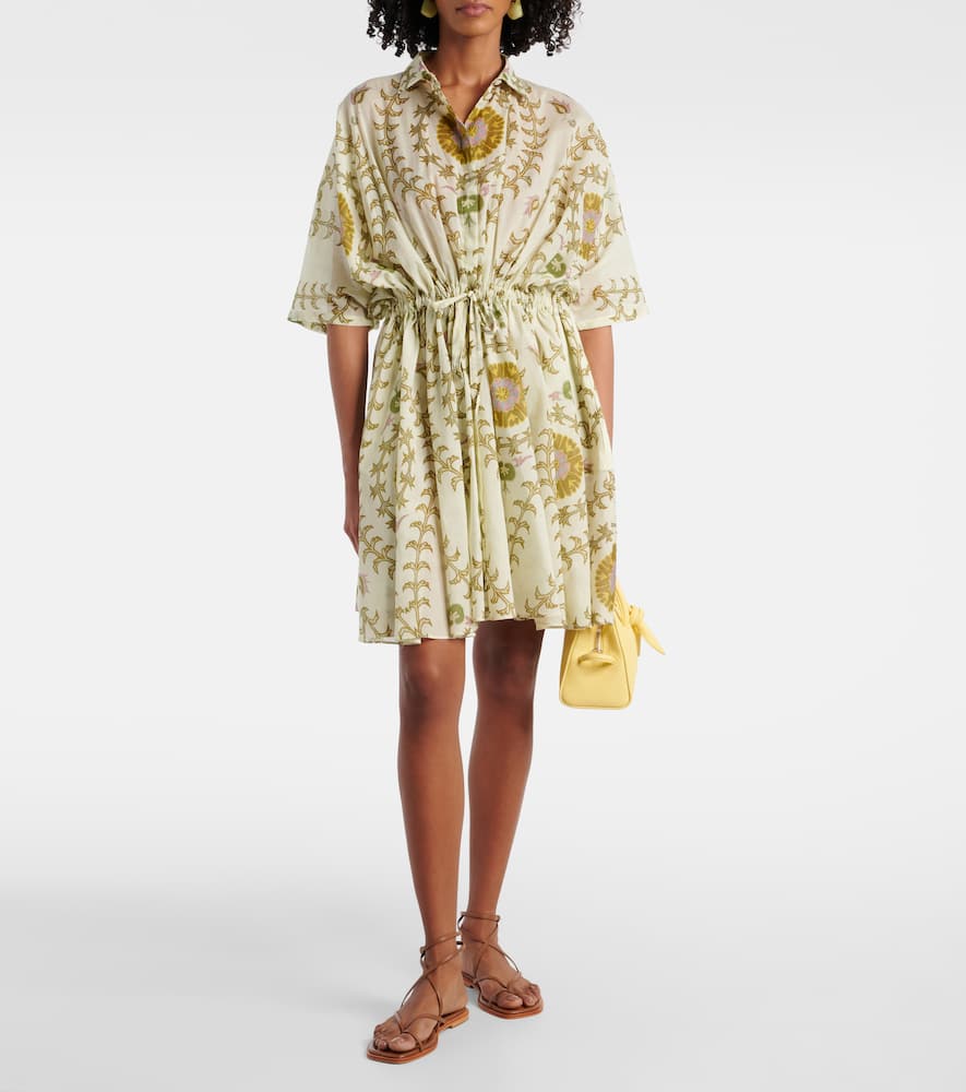 Printed cotton minidress